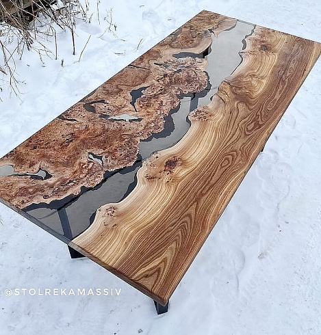 Стол река из массива